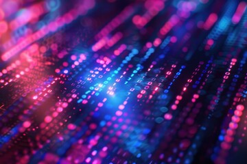 Obraz premium Abstract blurred internet data transfer with glowing futuristic effects