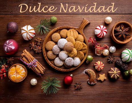 Dulce navidad con pastas y galletas navideñas