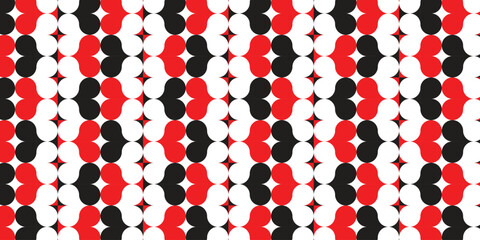 abstract colorful seamless pattern with red and black hearts for textile, creative painting. hearts pattern for print. vintage print.