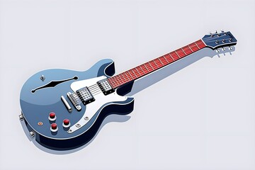 Obraz premium Vector illustration set of 50 musical instruments in cartoon style isolated on white background Retro musical instruments set realistic design Music instruments, musical notes and equipment A variety 