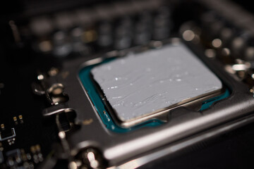 The process of properly installing a CPU cooler water cooling in a custom built personal computer system