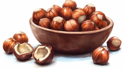 Obraz premium Stock image of mixed nuts background, highlighting nutritious, wholesome snacks and organic textures, perfect for health-themed advertising, blogs, or product packaging.