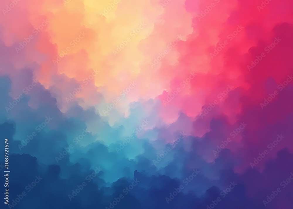 Aufkleber a colorful abstract blended gradient with a realistic grain noise effect makes a great backdrop for 