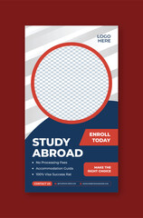 study abroad Instagram story post design