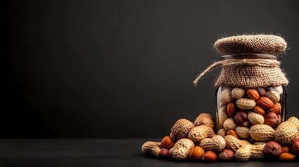 High-resolution nuts background, showcasing organic texture ideal for stock images related to natural snacks, nutrition, and healthy food marketing themes.