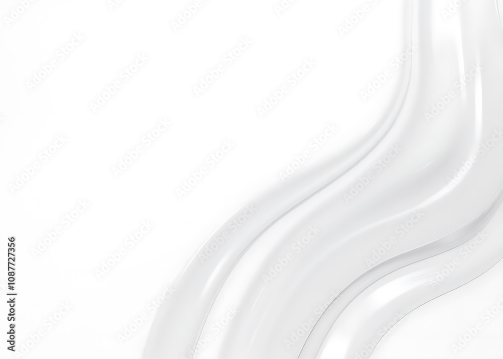 Poster a sleek and modern banner features abstract liquid shapes in a luxurious white background with a fut