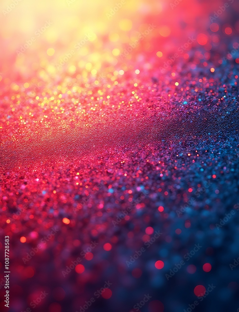 Poster a vibrant, abstract grainy background with a colorful mash of light and bright tones creates a dynam