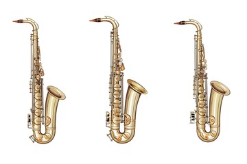Vector illustration set of 50 musical instruments in cartoon style isolated on white background Retro musical instruments set realistic design Music instruments, musical notes and equipment A variety 
