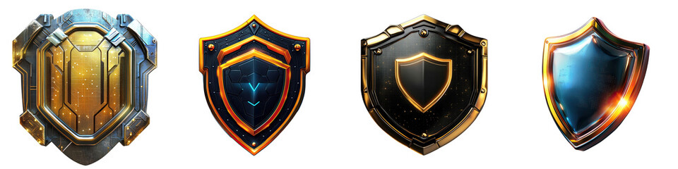 Cybersecurity Badge – A Badge Indicating Cybersecurity Certification or Achievement Isolated on Clear White Background Highly Detailed 