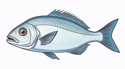 Obraz premium Japanese Lucky Sea Bream Vector Illustration