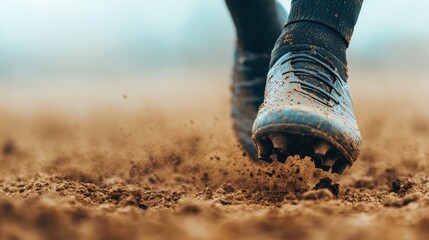 Obraz premium Exciting football match action outdoor field sports photography dynamic environment close-up perspective athletic competition