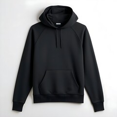 Modern Basics: Black Hoodie in Minimalist View