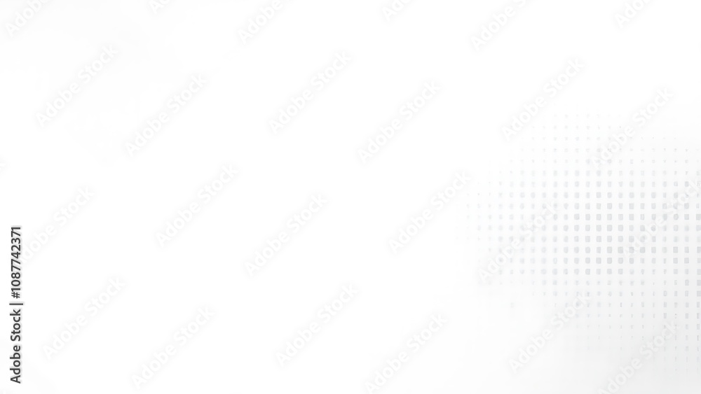 Aufkleber Smooth, clean lines and a modern soft texture are created by halftone dots printed in light gray and white on a white background.