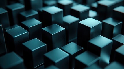 Obraz premium Abstract geometric green 3D pattern background, smartphone wallpaper. AI generated