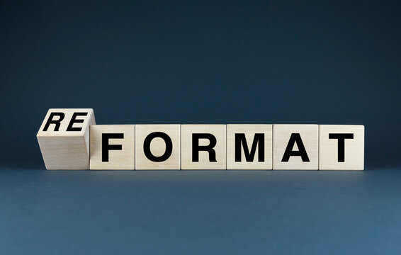 Wooden blocks spelling Format - Reformat