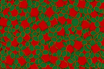 Red and green patterned background
