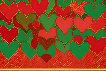 Red and green patterned background
