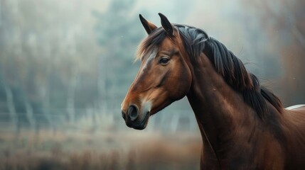 Obraz premium Elegant Brown Horse Imagery