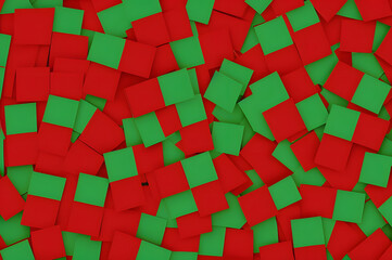 Red and green patterned background
