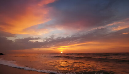 sunset on the beach