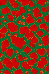 Red and green patterned background
