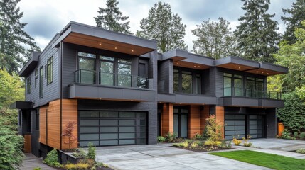 Contemporary urban duplex with modern finishes.