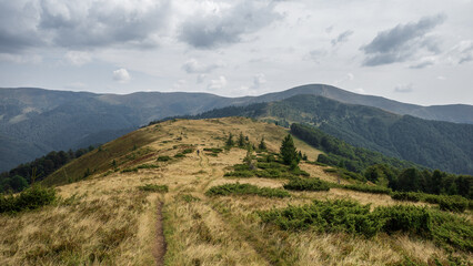 Ukrainian mountains Carpathians in autumn