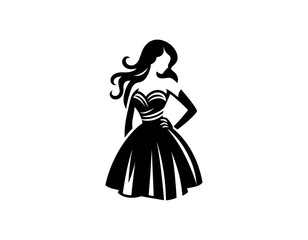 Fototapeta premium illustration of a dress logo