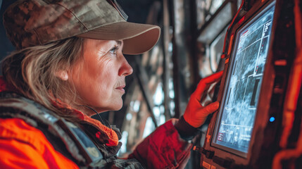 Border security surveillance at night: focused soldier monitoring with advanced technology