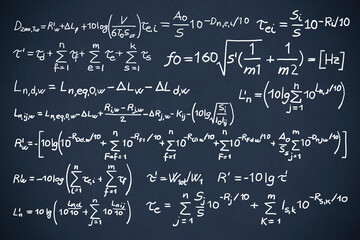 Acoustic formulas for design, control and mitigation of noise in building design