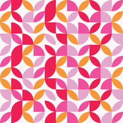 Geometric texture. Colourful abstract background in Bauhaus style. Vector illustration
