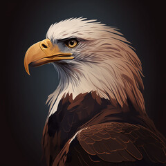 a picture of an eagle with a black background.