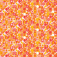 Colourful abstract pattern. Geometric background. Bauhaus style. Vector illustration