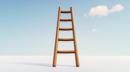 Wooden Ladder to Success Growth Opportunity Achievement Concept