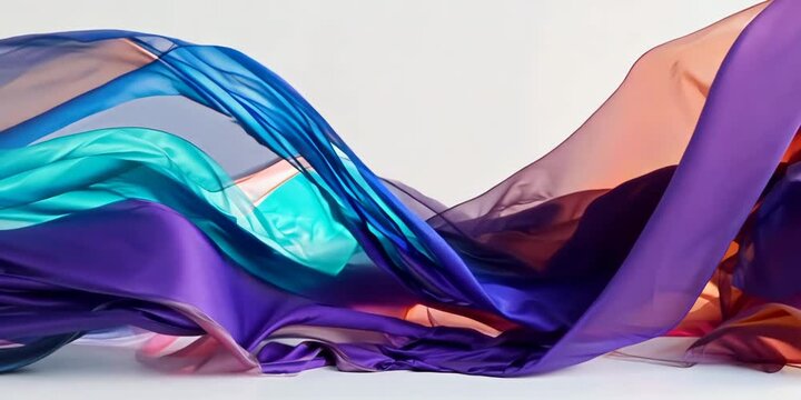 Scarf on white background, 4K Video