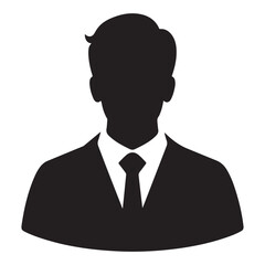  Male Doctor Silhouette Icon on white background