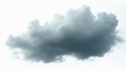 Obraz premium A close-up of a dark, heavy storm cloud against a pale, overcast sky. Captures the dramatic and moody essence of impending rain. Ideal for weather, nature, and atmospheric themes in creative projects.