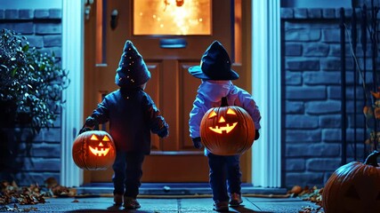 Halloween Door Hanger Template 4K Video