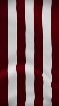 Sarnaism Waving Flag in Vertical Orientation. Realistic Flag Animation. Seamless Loop Background.