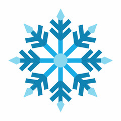 blue snowflake on white background