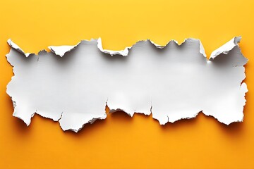 Obraz premium A flat top view of a blank piece of torn textured cardboard in a minimalist style