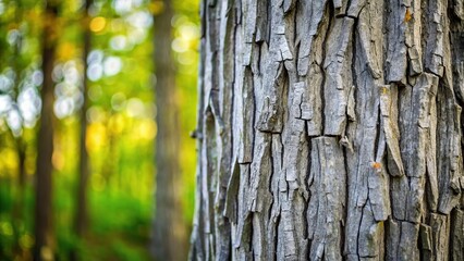 Close-up of grey tree trunk texture in nature background