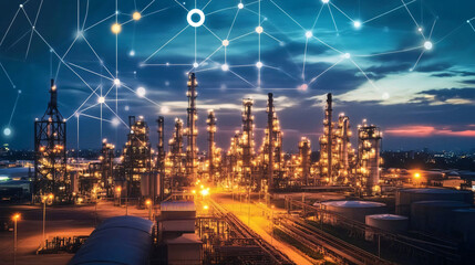 Fototapeta premium Connecting IoT sensors to industrial equipment for continuous monitoring and process improvement