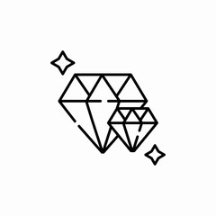 diamond gem icon sign vector