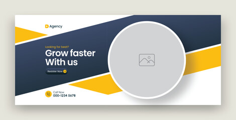 Digital marketing facebook cover web banner template