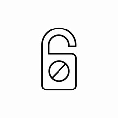 do not disturb door handle icon sign vector