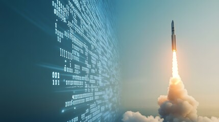 Abstract rocket background, IT