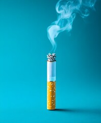 Concept of an extinguished cigarette, quit smoking, healthy lifestyle