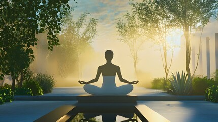 Buddhist monk in meditation