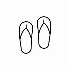 summer slippers icon sign vector